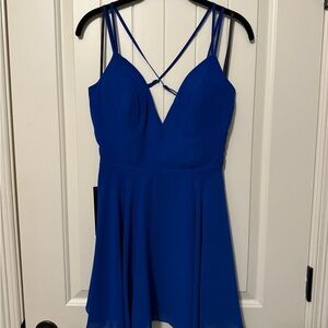 bebe double strap skater dress